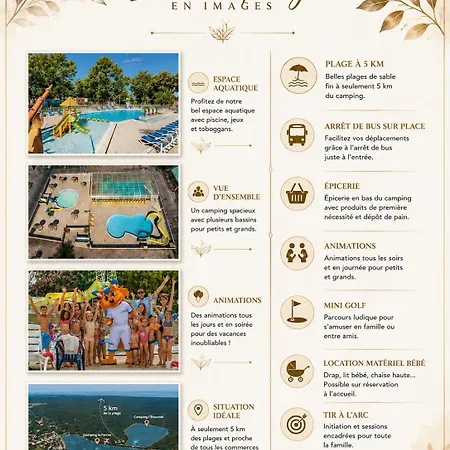 Campingplatz Mobil-home Le Voyageur Avec Clim - Piscines Incluses